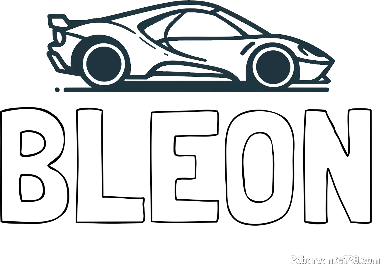 Pobarvanka imena BLEON in otroška pobarvanka dirkalnega avtomobila