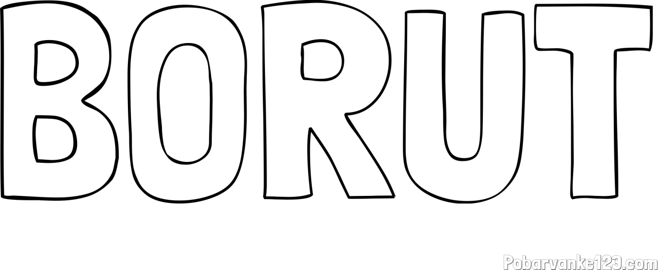 Pobarvanka imena BORUT
