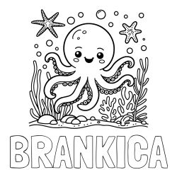 Pobarvanka imena BRANKICA