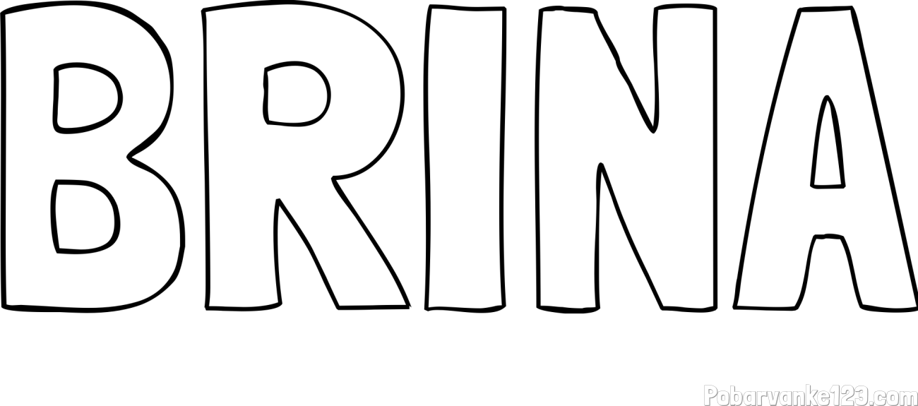 Pobarvanka imena BRINA