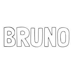 Online izdelana pobarvanka - Pobarvanka imena BRUNO