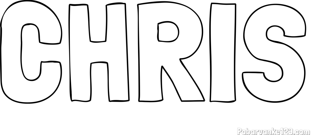 Pobarvanka imena CHRIS