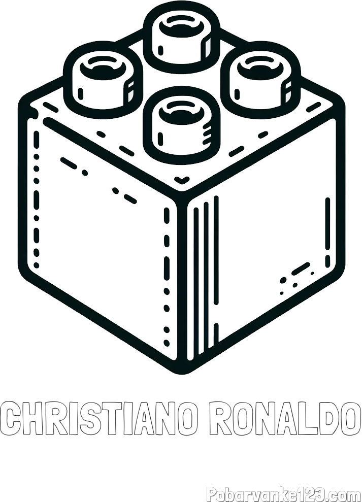 Pobarvanka imena CHRISTIANO RONALDO in pobarvanka LEGO kocke