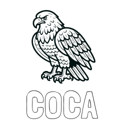 Online izdelana pobarvanka - Pobarvanka imena ČOČA in pobarvanka orla