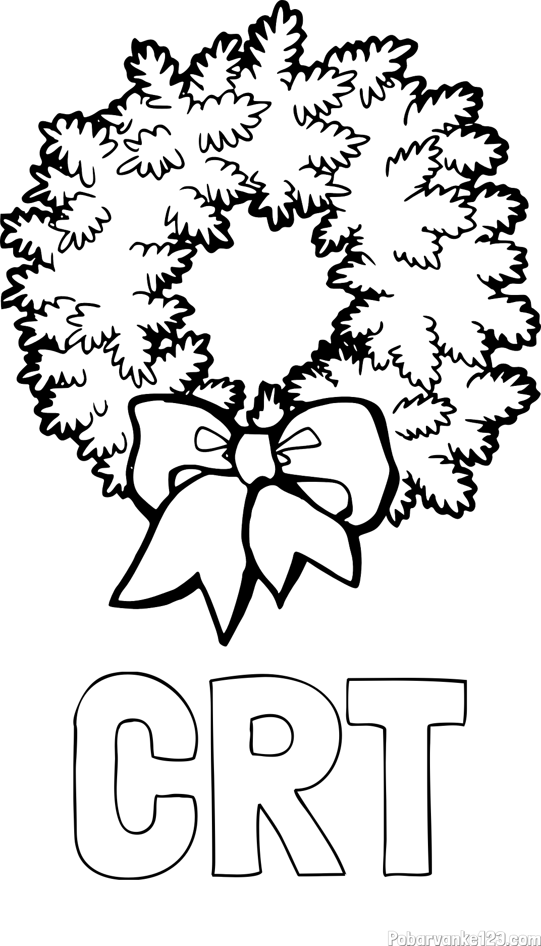 Pobarvanka imena ČRT in adventni venček