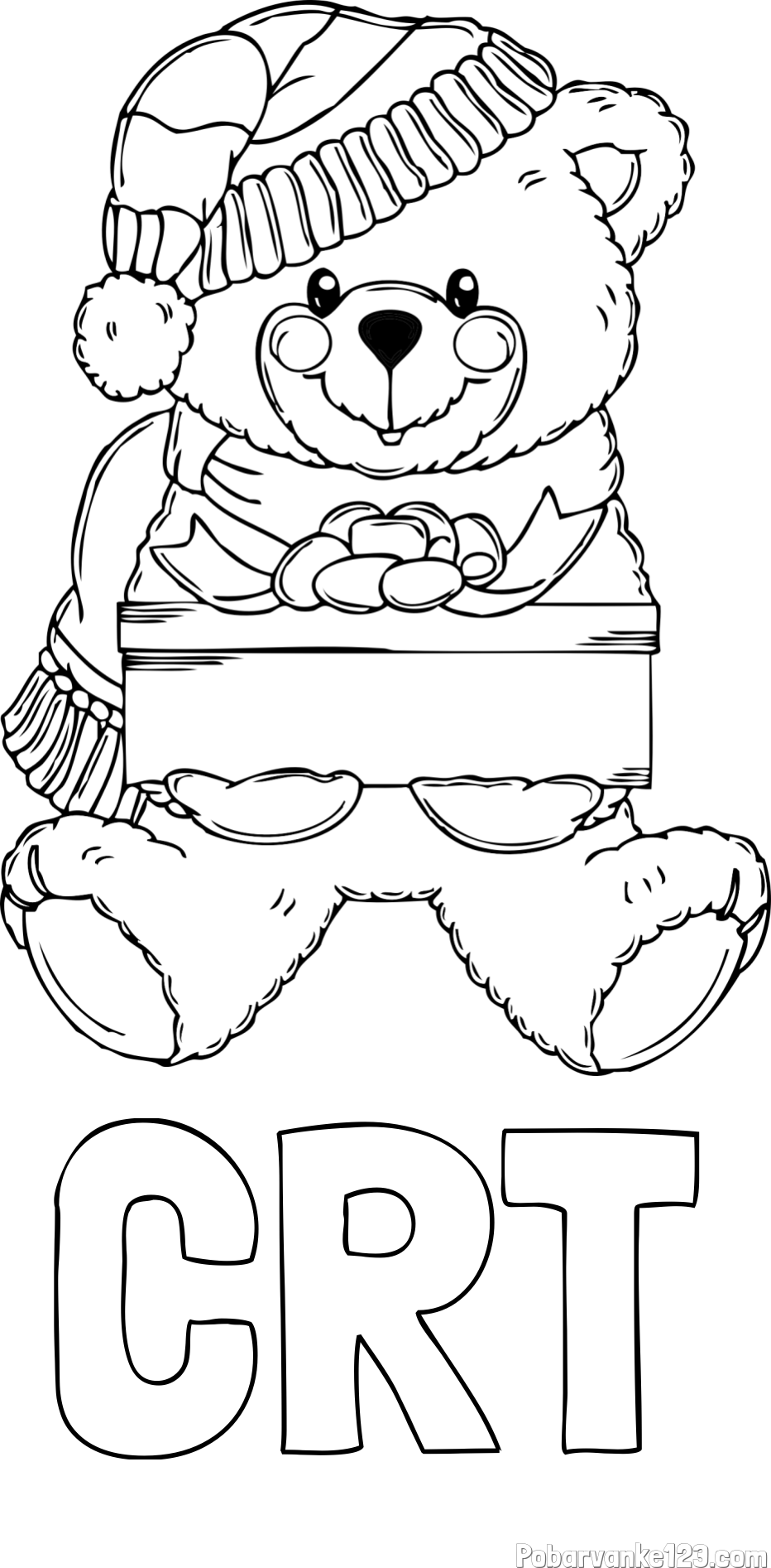 Pobarvanka imena ČRT in pobarvanka ljubkega medvedka