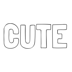 Online izdelana pobarvanka - Pobarvanka imena CUTE