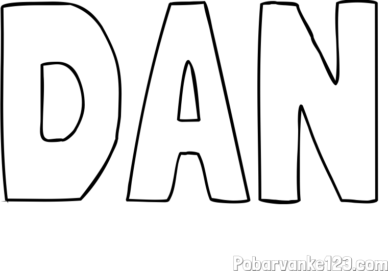 Pobarvanka imena DAN