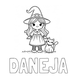 Online izdelana pobarvanka - Pobarvanka imena DANEJA