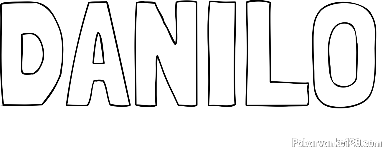 Pobarvanka imena DANILO