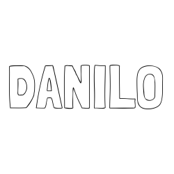 Online izdelana pobarvanka - Pobarvanka imena DANILO