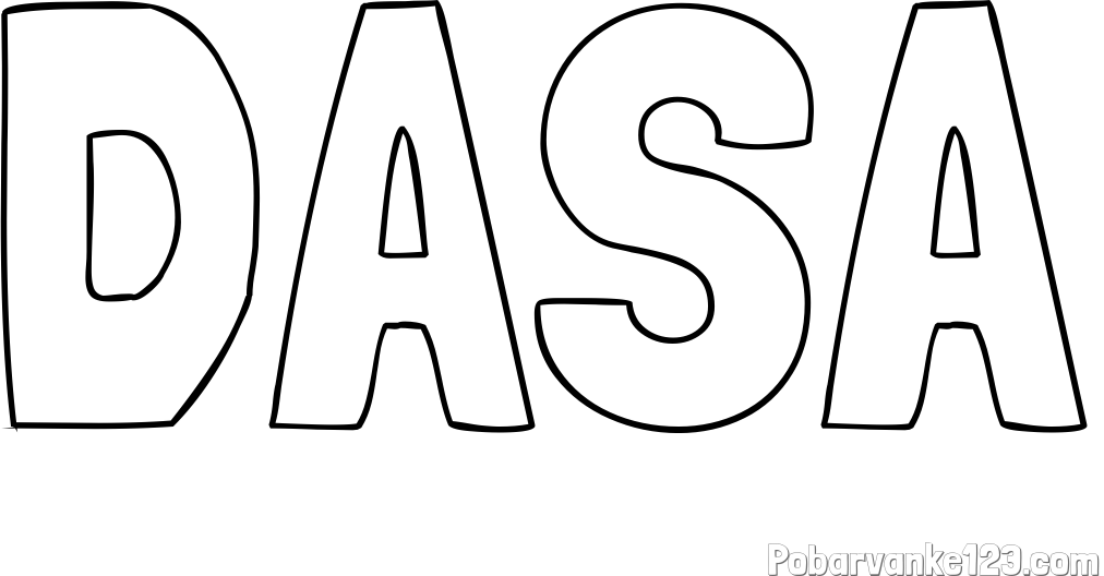 Pobarvanka imena DAŠA