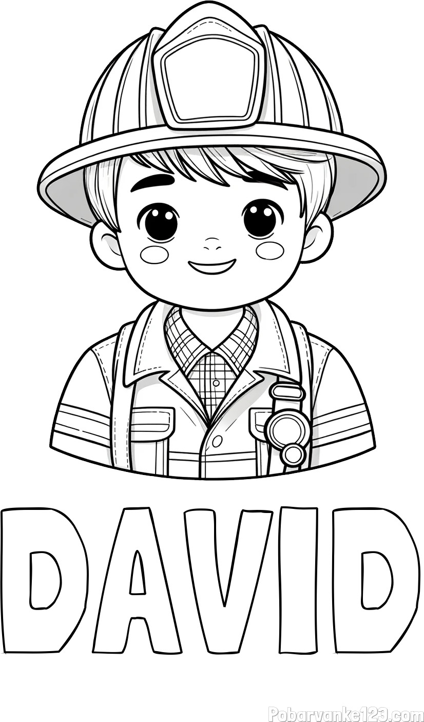 Pobarvanka imena DAVID
