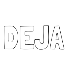 Online izdelana pobarvanka - Pobarvanka imena DEJA 