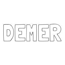 Online izdelana pobarvanka - Pobarvanka imena DEMER