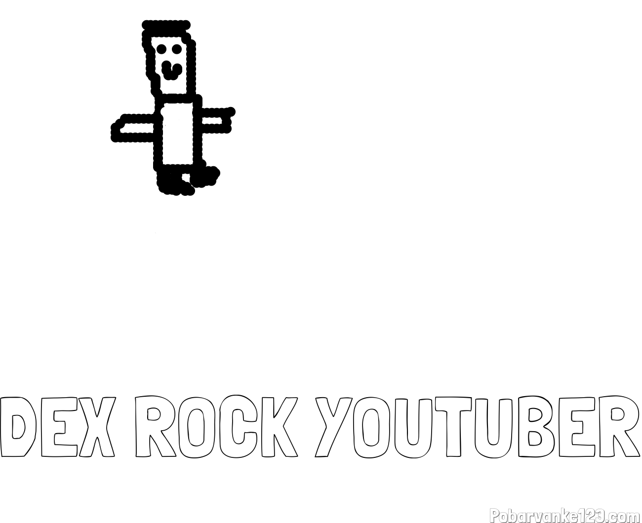 Pobarvanka imena DEX ROCK YOUTUBER in dex rock