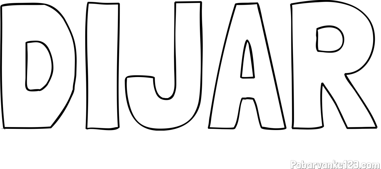 Pobarvanka imena DIJAR