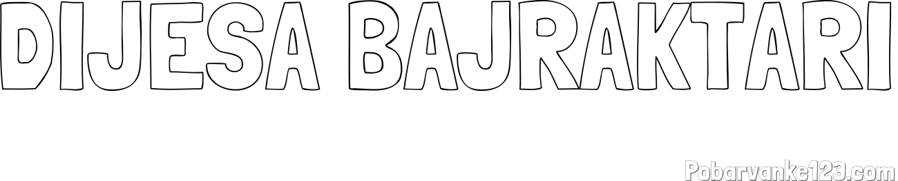 Pobarvanka imena DIJESA BAJRAKTARI
