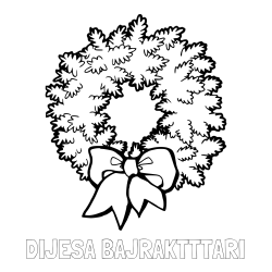 Online izdelana pobarvanka - Pobarvanka imena DIJESA BAJRAKTTTARI in adventni venček