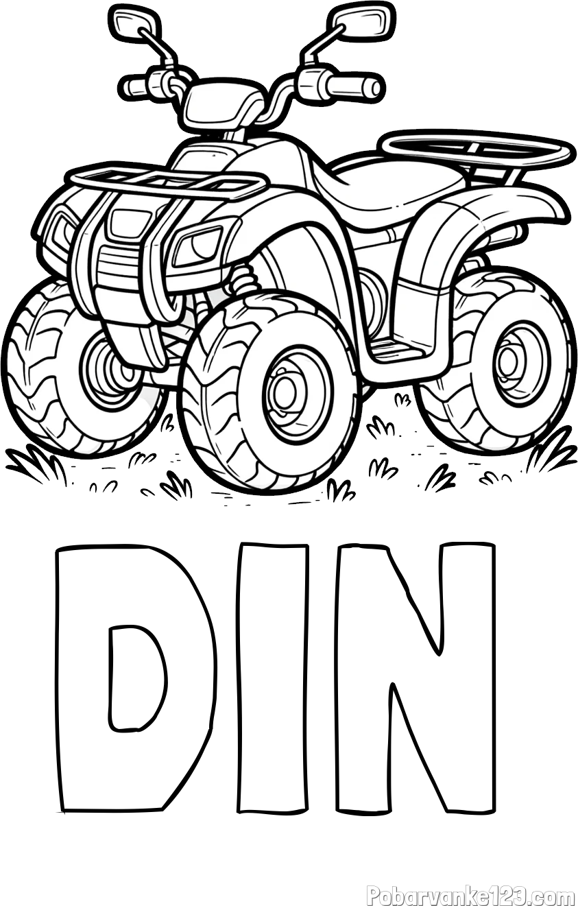 Pobarvanka imena DIN in pobarvanka velikega štirikolesnika