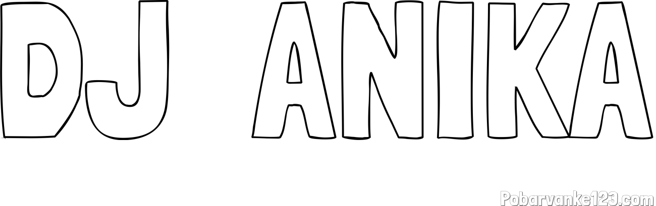 Pobarvanka imena DJ  ANIKA