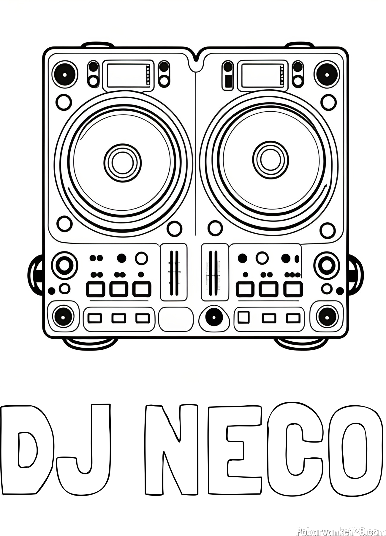 Pobarvanka imena DJ NECO in pobarvanka DJ MIXER