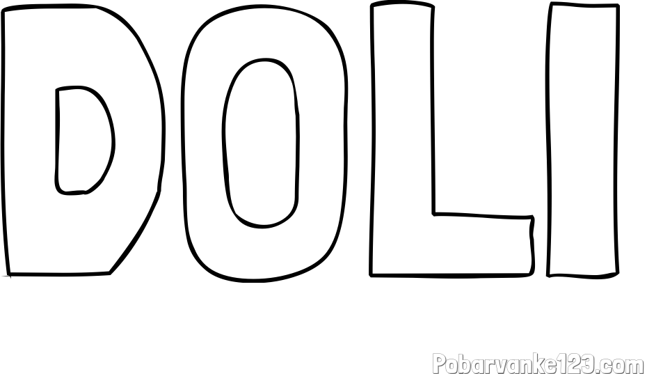 Pobarvanka imena DOLI