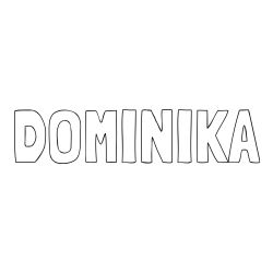 Pobarvanka imena Dominika