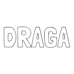 Online izdelana pobarvanka - Pobarvanka imena DRAGA