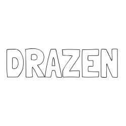 Online izdelana pobarvanka - Pobarvanka imena DRAŽEN