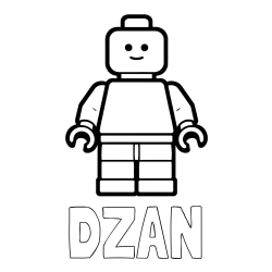 Online izdelana pobarvanka - Pobarvanka imena DŽAN in pobarvanka LEGO figurice fanta