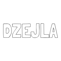 Online izdelana pobarvanka - Pobarvanka imena DŽEJLA
