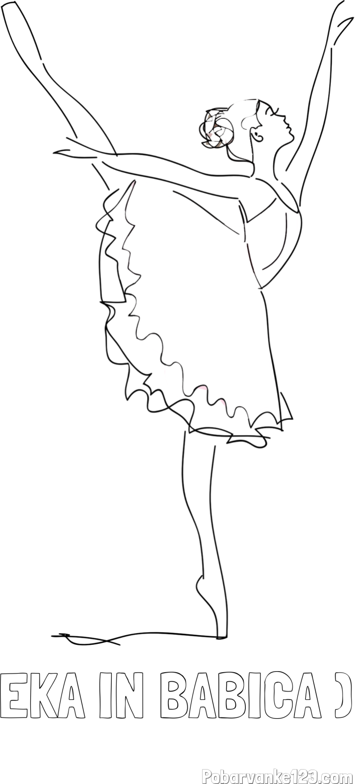 Pobarvanka imena EKA IN BABICA ) in pobarvanka ljubke baletke