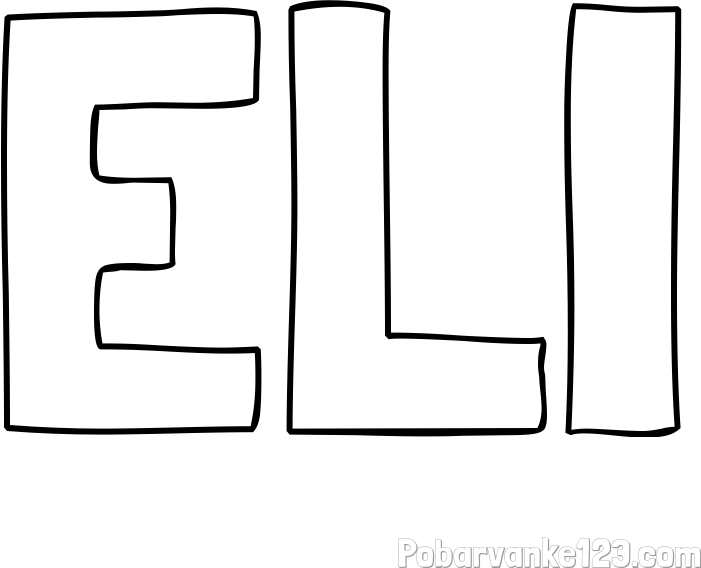 Pobarvanka imena ELI