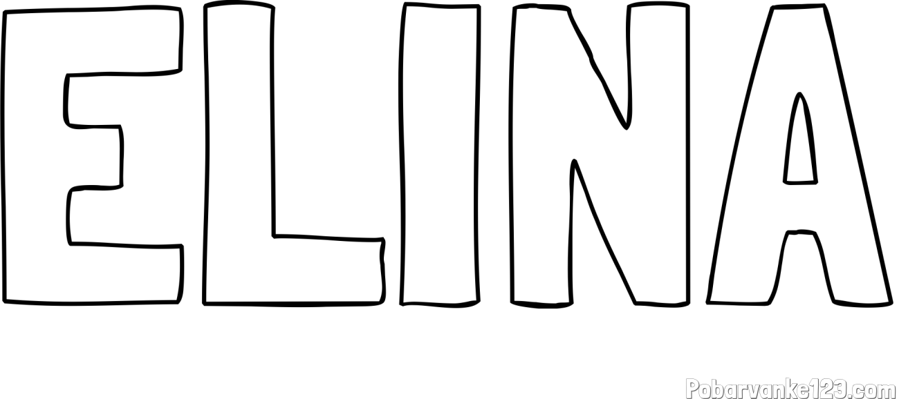 Pobarvanka imena ELINA
