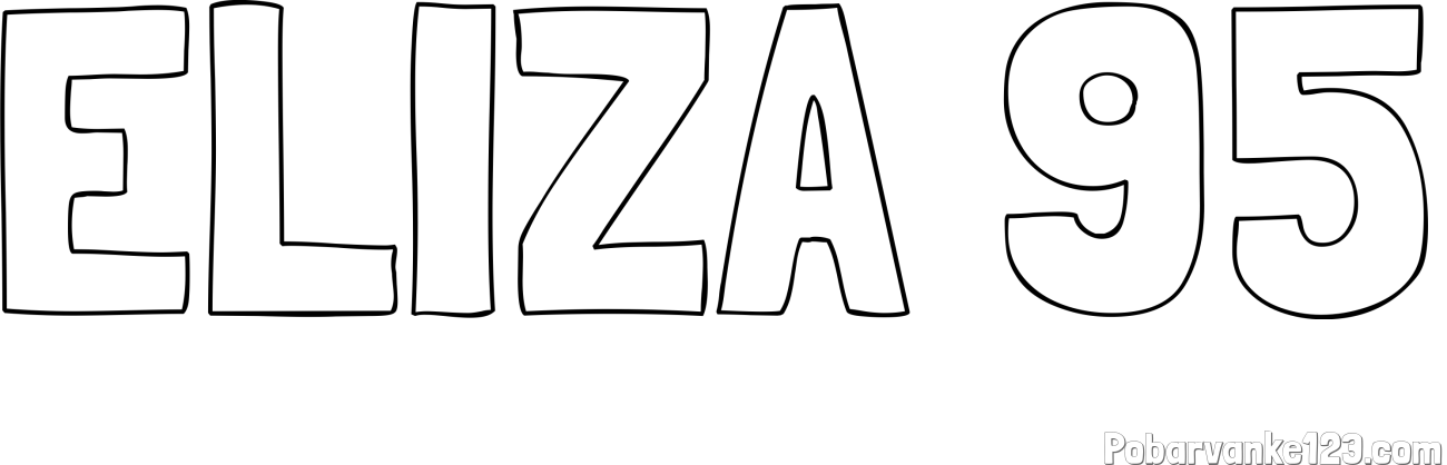 Pobarvanka imena ELIZA 95