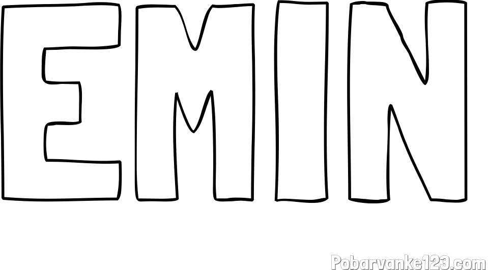 Pobarvanka imena EMIN