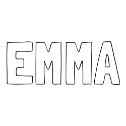 Pobarvanka imena EMMA