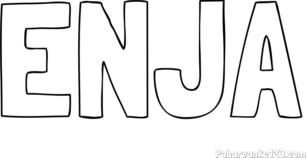 Pobarvanka imena ENJA