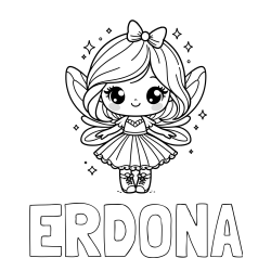Online izdelana pobarvanka - Pobarvanka imena ERDONA
