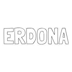 Online izdelana pobarvanka - Pobarvanka imena ERDONA