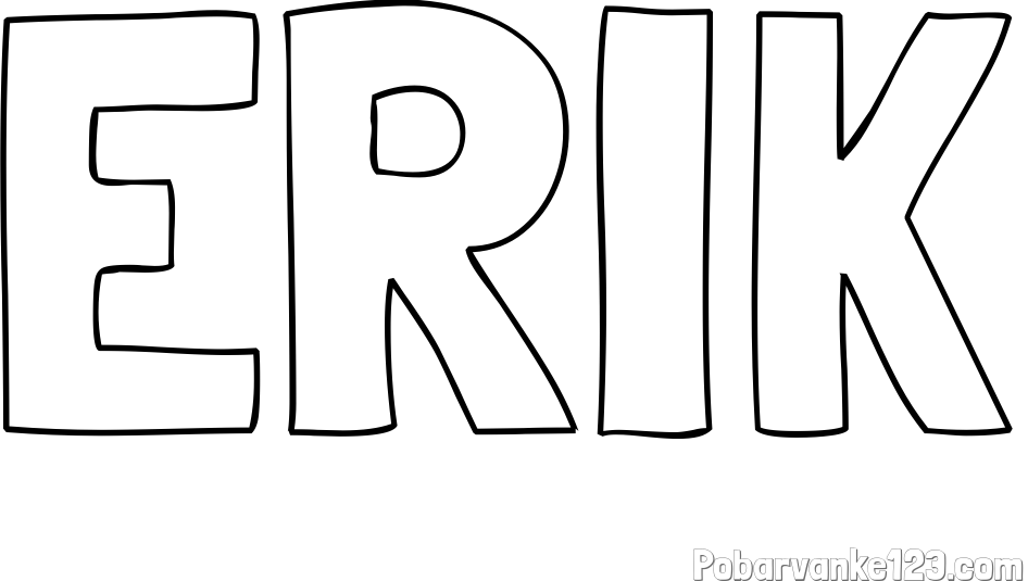 Pobarvanka imena ERIK