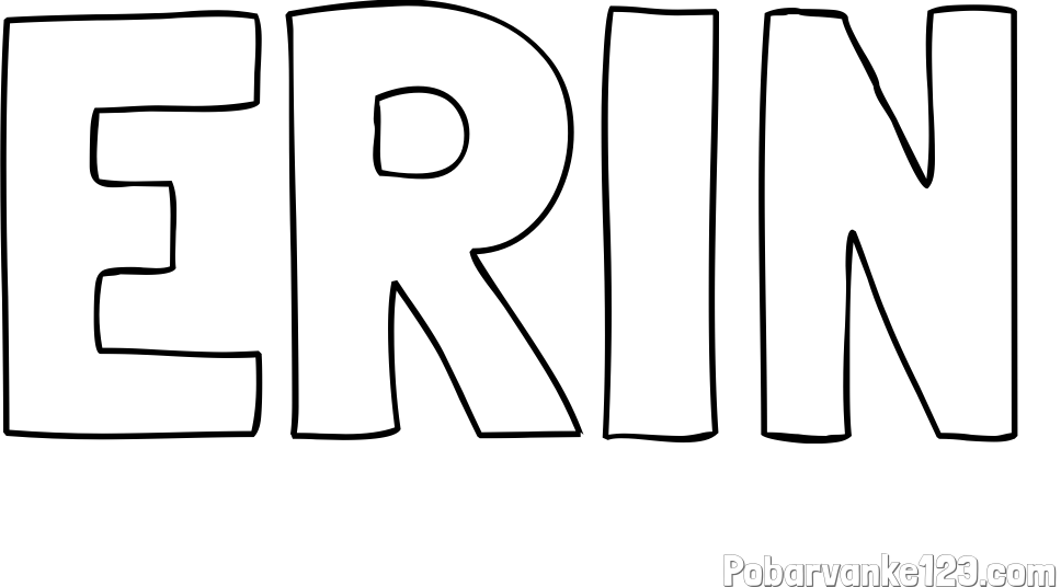 Pobarvanka imena ERIN