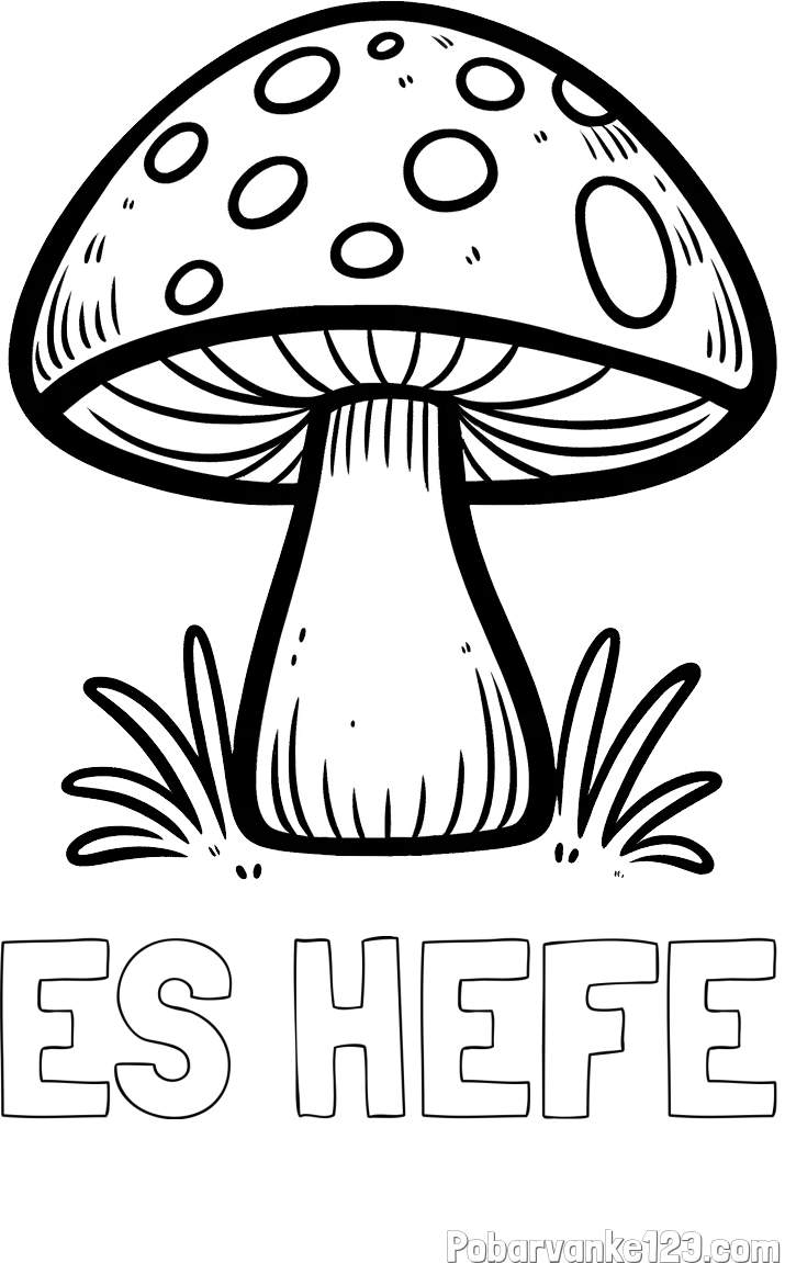 Pobarvanka imena ES HEFE in pobarvanka gobe