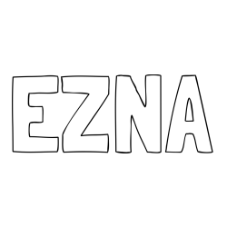 Online izdelana pobarvanka - Pobarvanka imena EŽNA