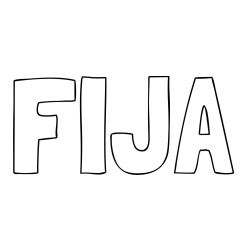 Online izdelana pobarvanka - Pobarvanka imena FIJA