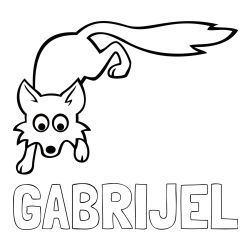 Pobarvanka imena GABRIJEL
