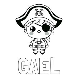 Pobarvanka imena GAEL