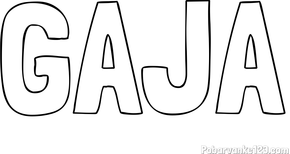 Pobarvanka imena GAJA