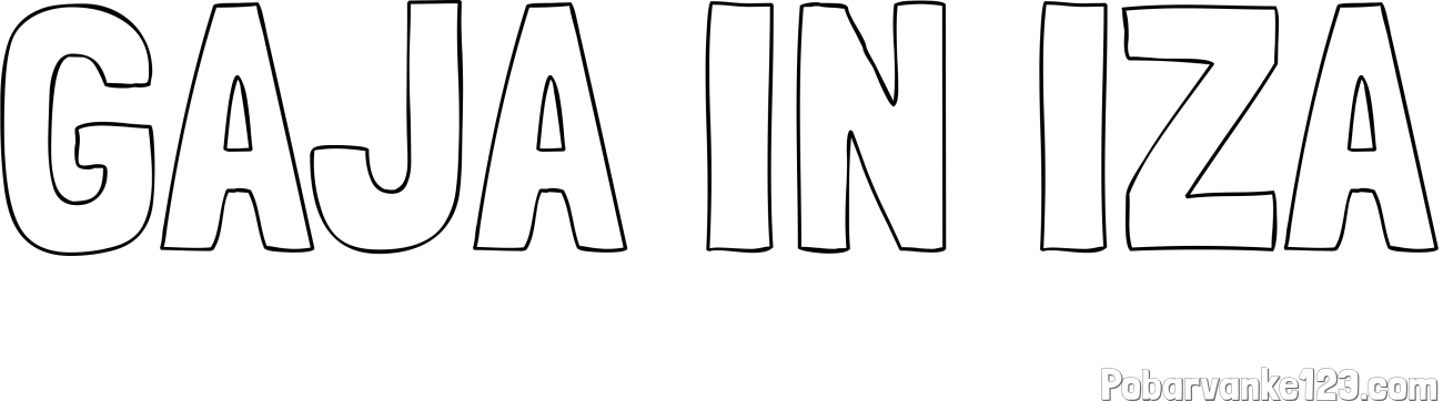 Pobarvanka imena GAJA IN IZA